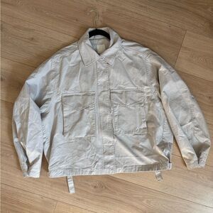 H&M light beige box fit Casual Jacket women’s size S